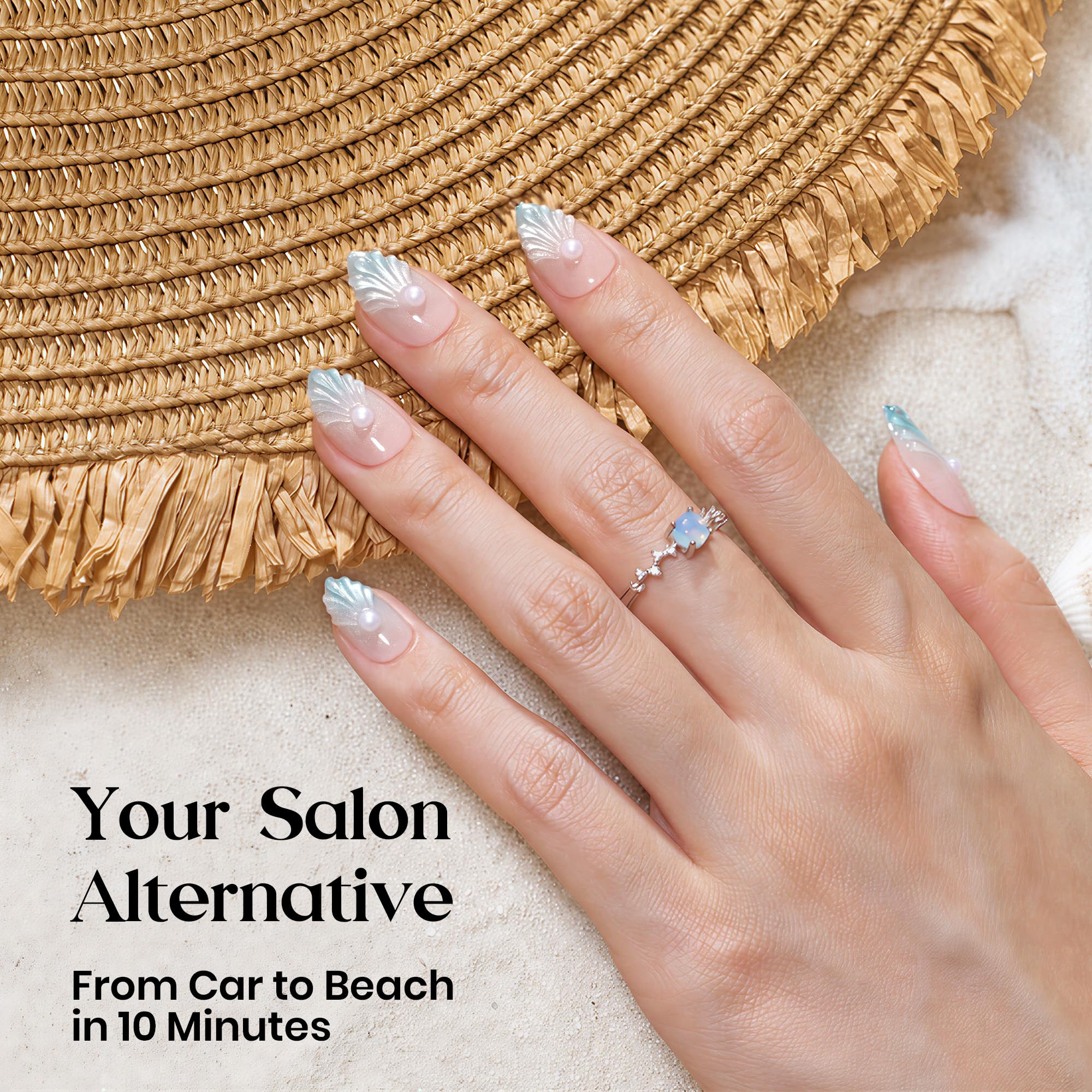 Beetles Gel Polish 32-piece nail set laid out for size selection benefit