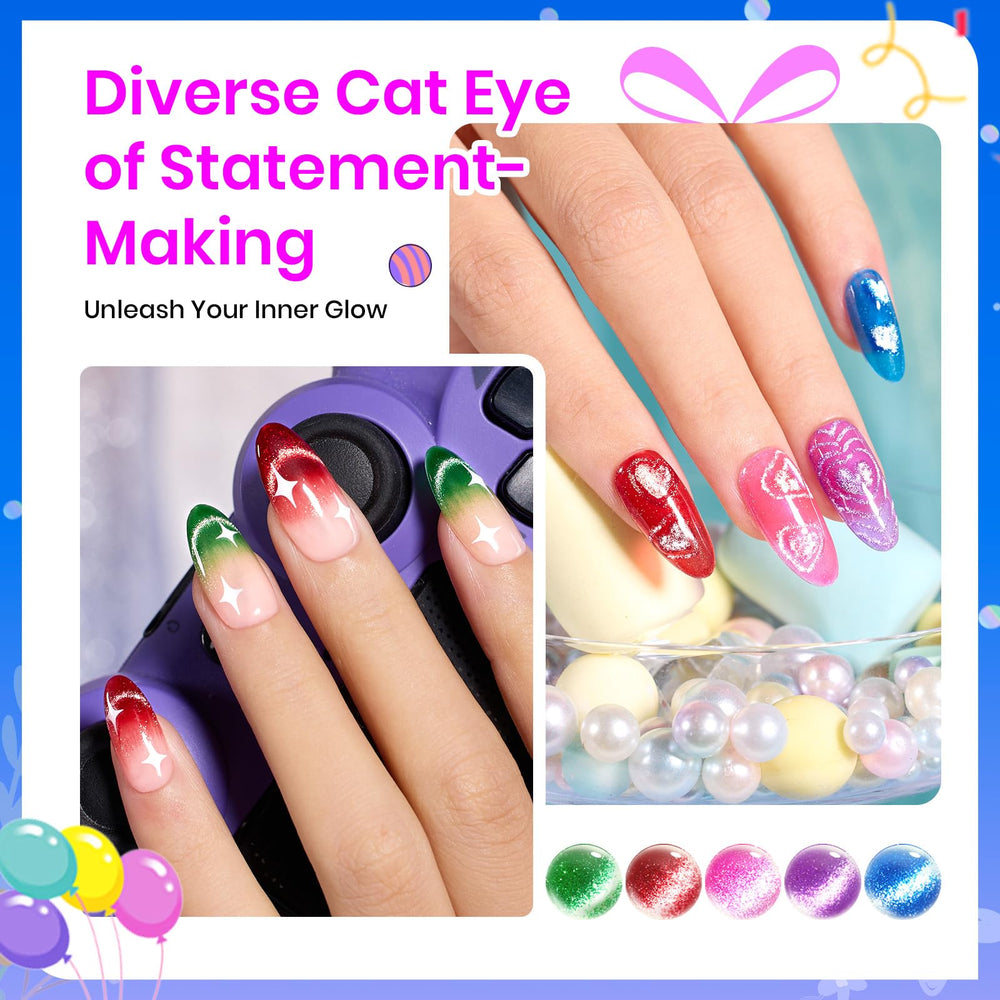 beetles nail swatch fanned displaying all six neon colors for easy color selection