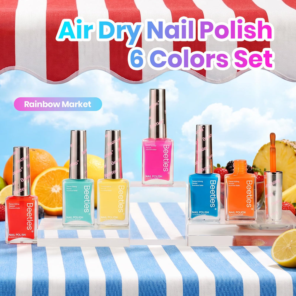 beetles nail swatch gradient blue to green showing vivid neon fade effect