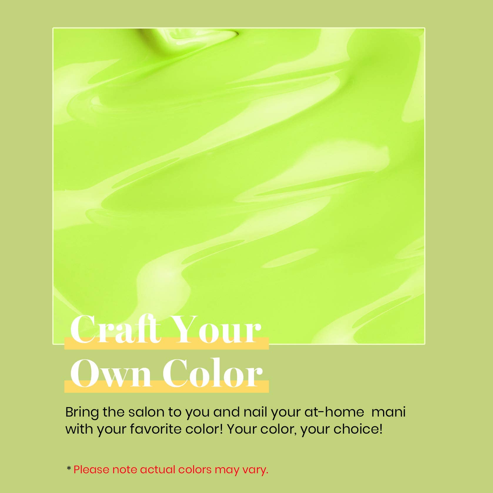 Beetles neon green texture close-up revealing glossy finish and even coverage