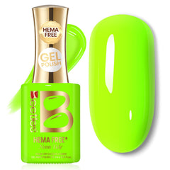 beetles bottle front view showing neon green shade and label benefit long-lasting color