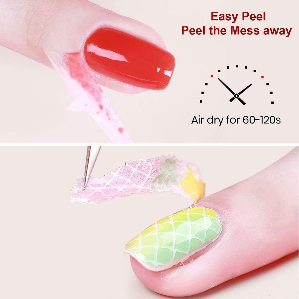 beetles Gel Polish no-wipe top coat on nail showing instant glossy protection