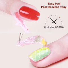 beetles Gel Polish no-wipe top coat on nail showing instant glossy protection