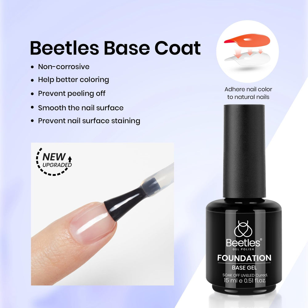 beetles no-wipe top coat bottle label highlighting instant glossy finish