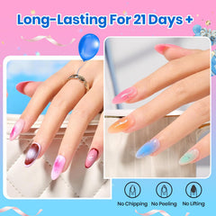 Beetles no-wipe top coat on finished nails highlighting high-gloss, long-lasting shine