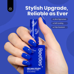 beetles nail art seasonal 4th of July using Noble Night showing contrast effects