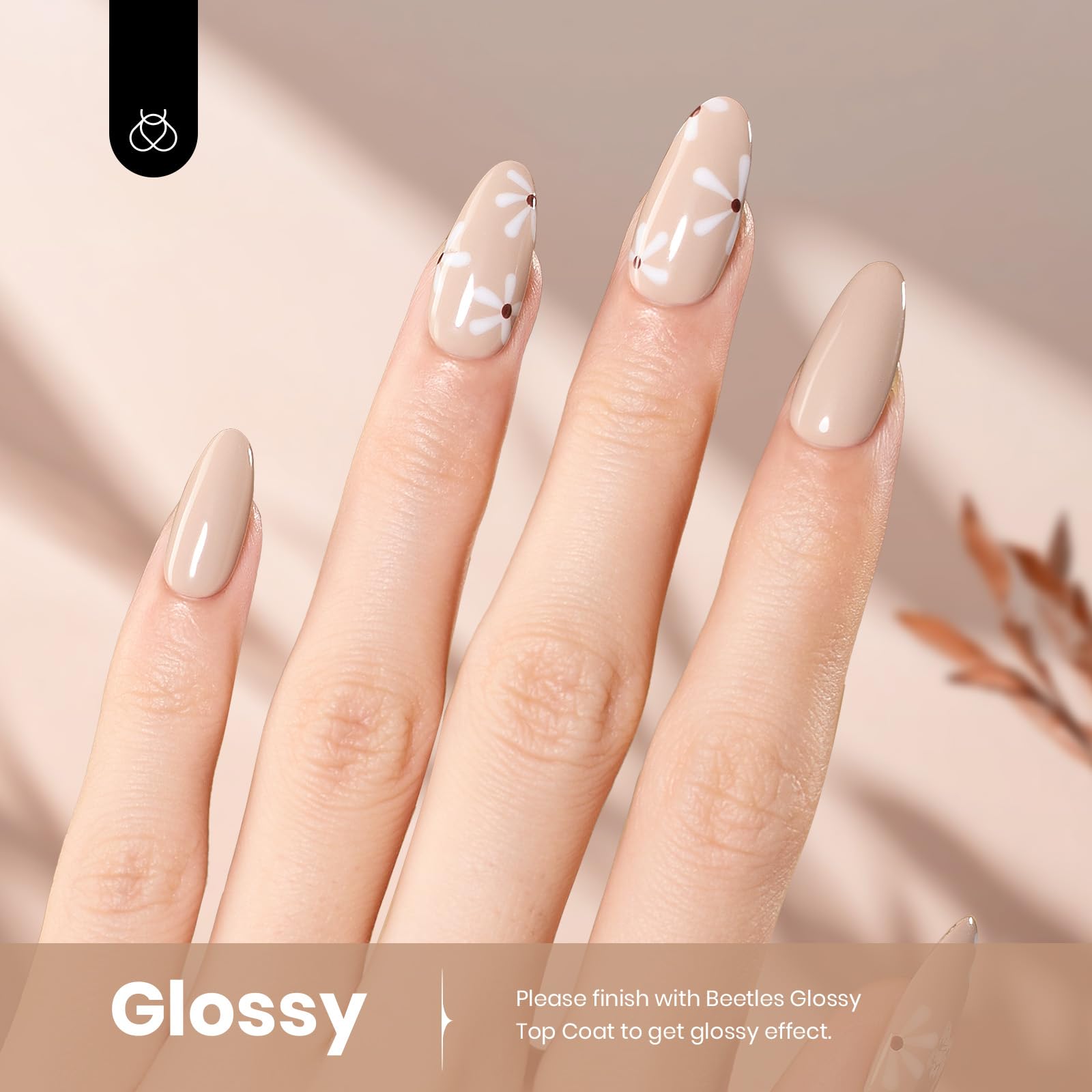 single brush stroke of Beetles gel polish showing smooth coverage benefit even application