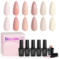 Beetles front packaging showing six Old Money gel polishes for versatile looks