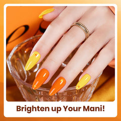 beetles ombre nail art example blending yellow to deep red for gradient looks