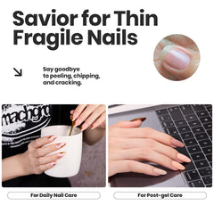 Beetles Gel Polish on hand lifestyle image showing natural nails with long-lasting gloss