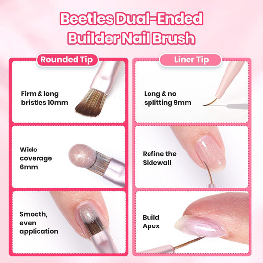 beetles Gel Polish close-up of oval tip sculpting builder gel for control