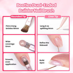 beetles Gel Polish close-up of oval tip sculpting builder gel for control