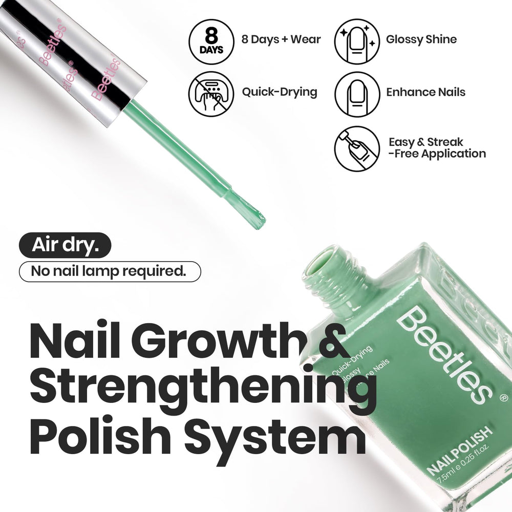 Beetles open bottle and brush demonstrating smooth application benefit