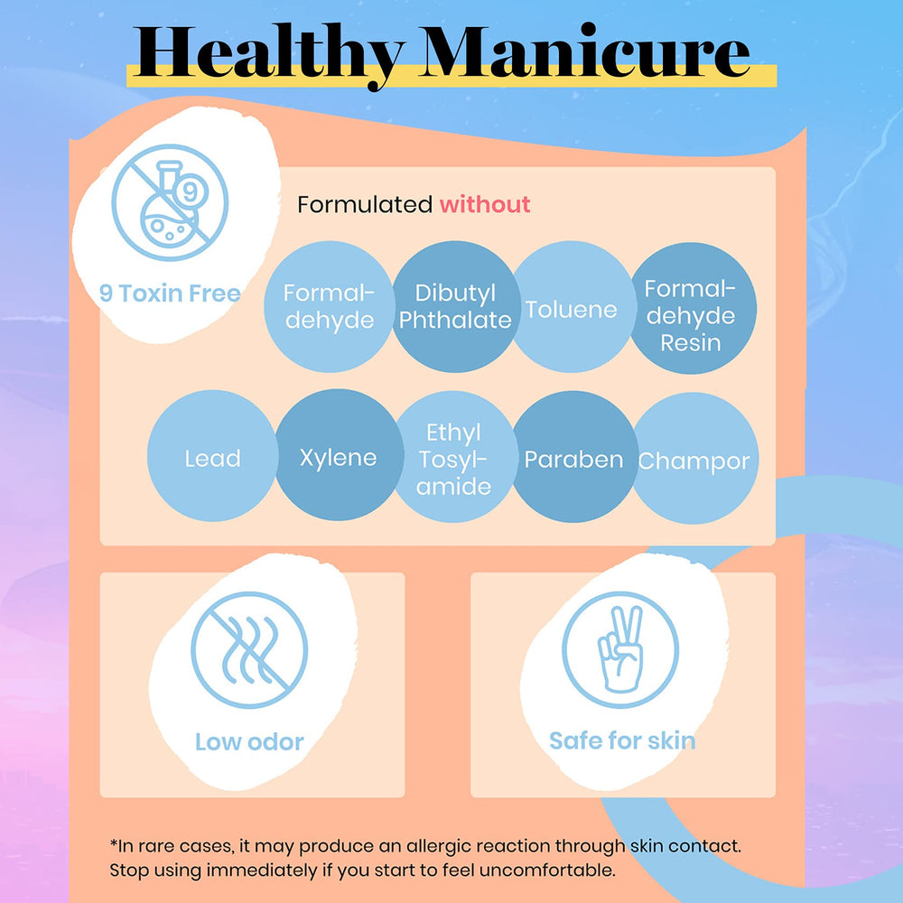 Beetles finished party manicure in lifestyle setting illustrating festive durable shine