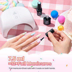 beetles gel polish next to common objects showing bottle size and portability
