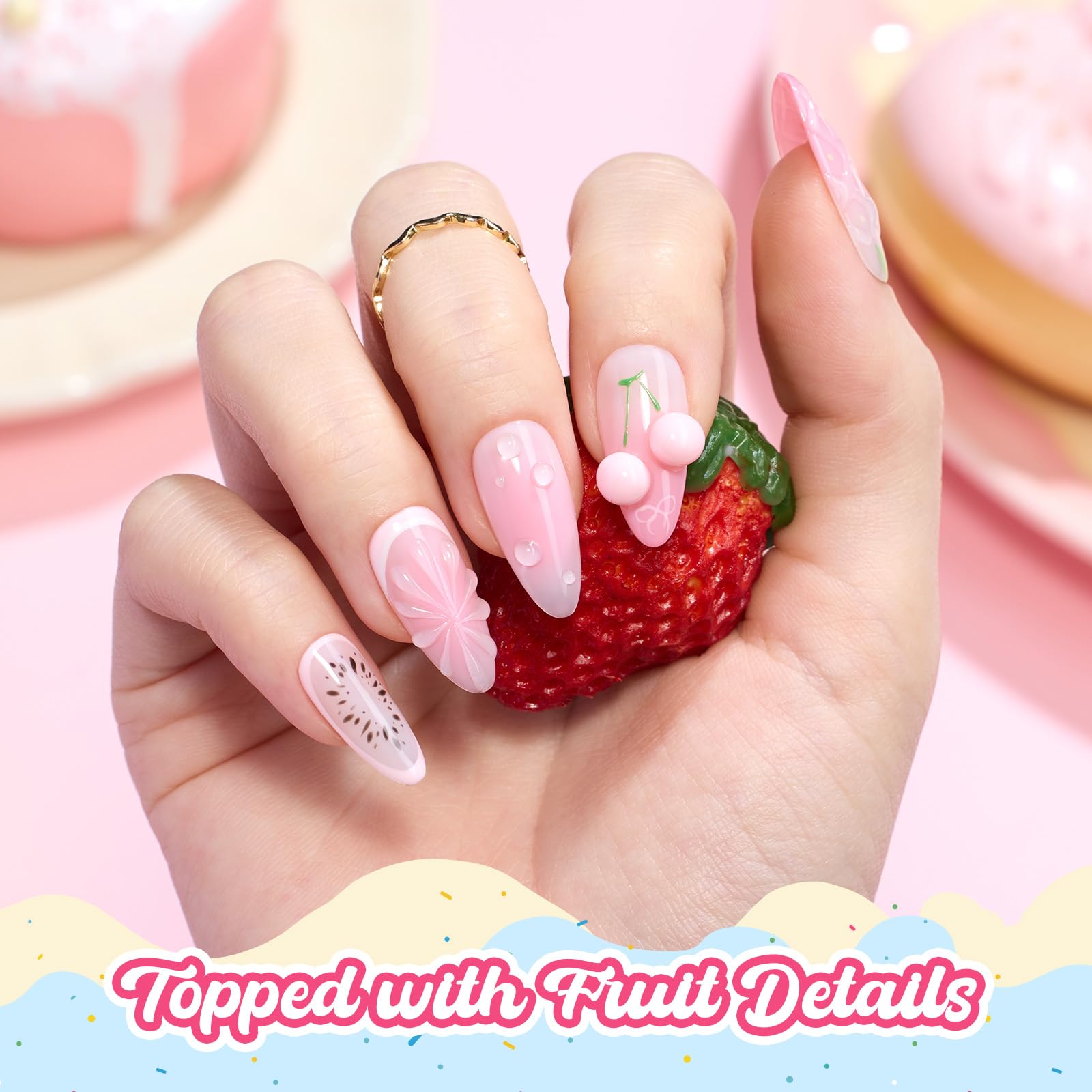 beetles model hand with pastel nails showing wearable summer look