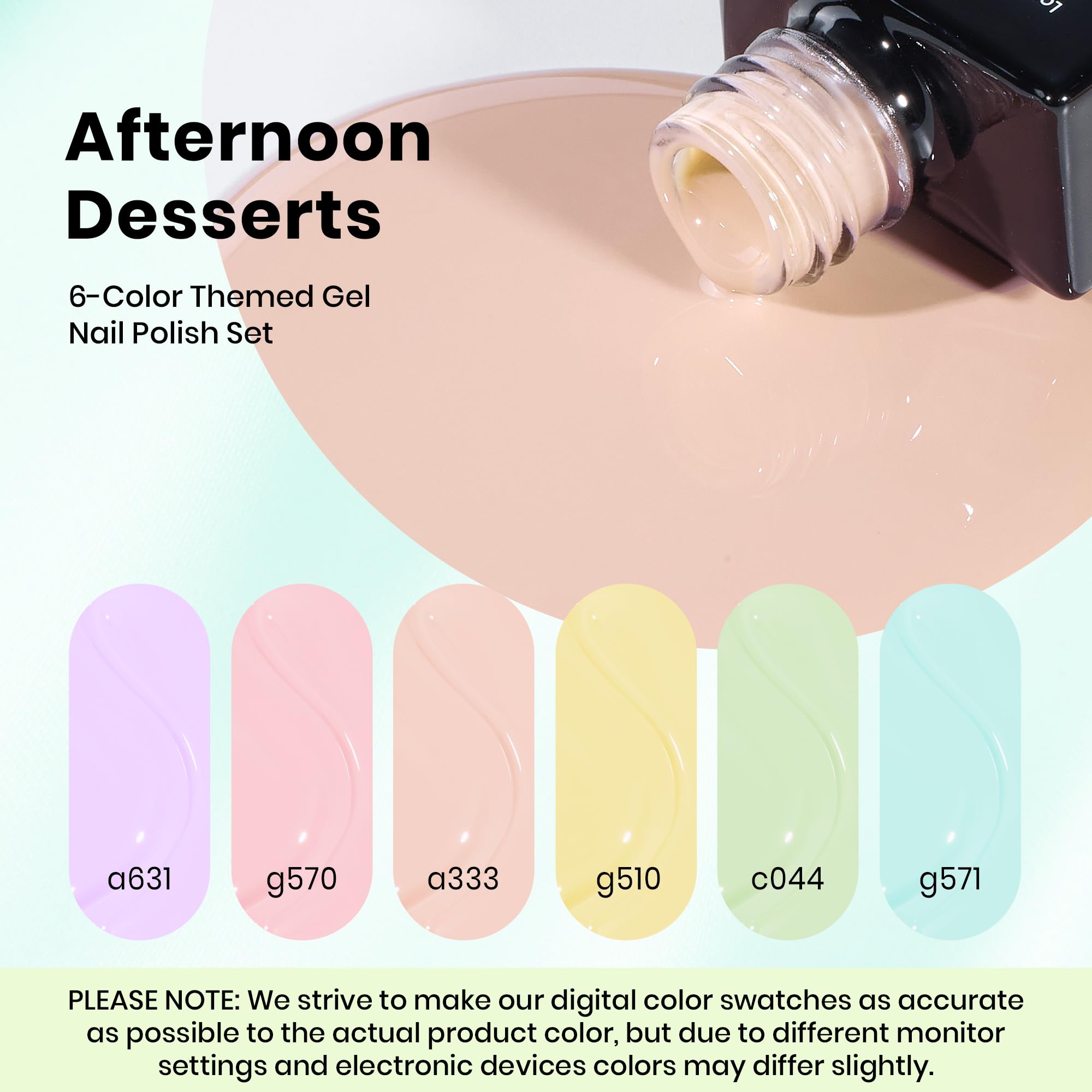 beetles peach shake and butter pudding dual bottles demonstrating color pairing for layered designs