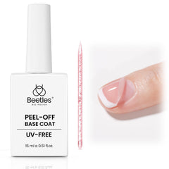 beetles gel polish front packaging showing bottle and cap, convenient travel-friendly size