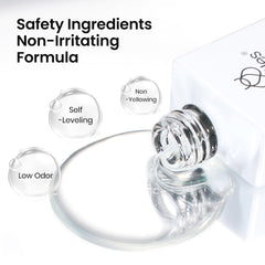 beetles gel polish label and ingredients view highlighting gentle formula benefits
