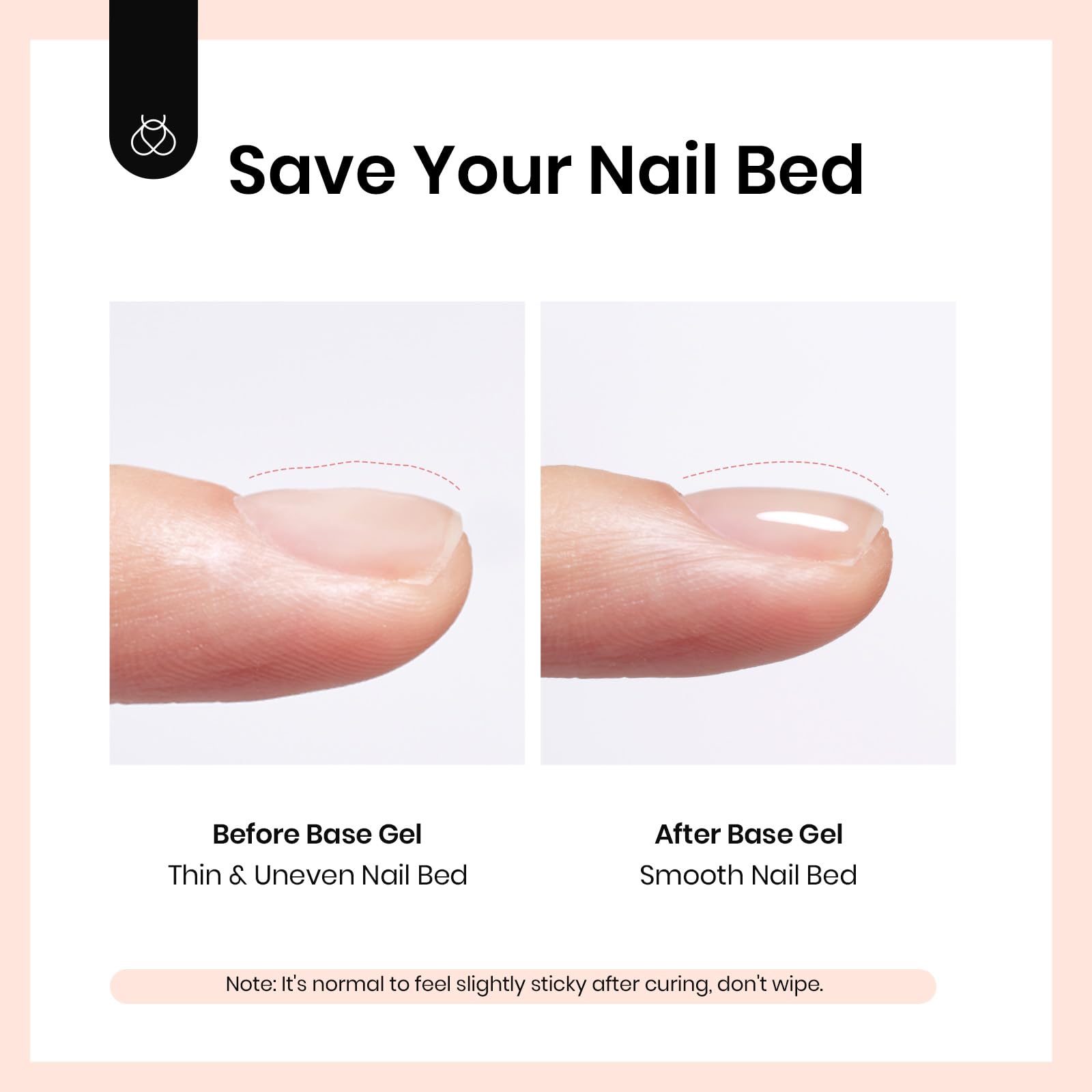 Beetles Gel Polish peeled base coat being removed easily, less nail damage