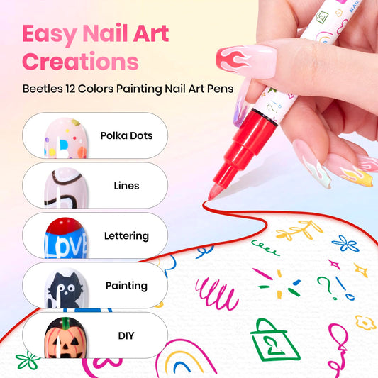 beetles pen tip closeup 0.7mm flexible nib for precision detail work benefit: fine lines
