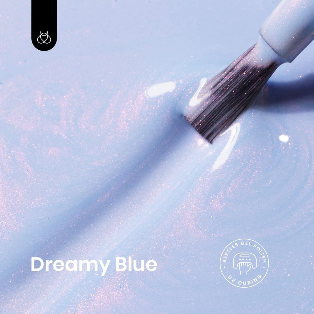 Beetles brush stroke of periwinkle showing smooth coverage and true shade