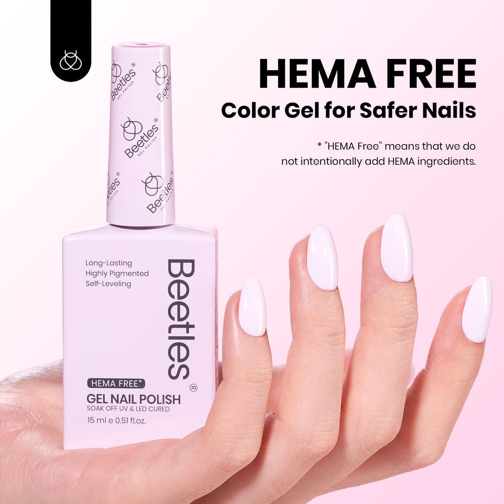 Beetles cured nails showcasing glossy long-lasting pink manicure