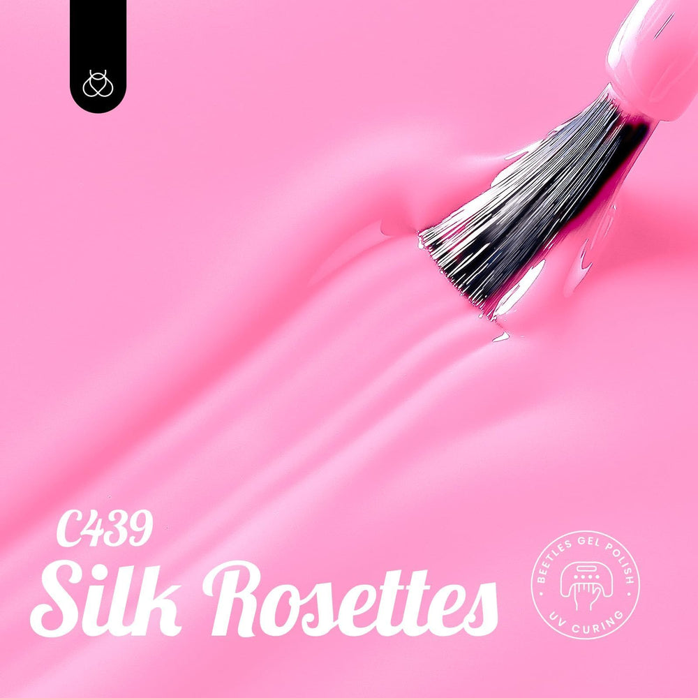 brush stroke of beetles pink gel showing smooth application and coverage