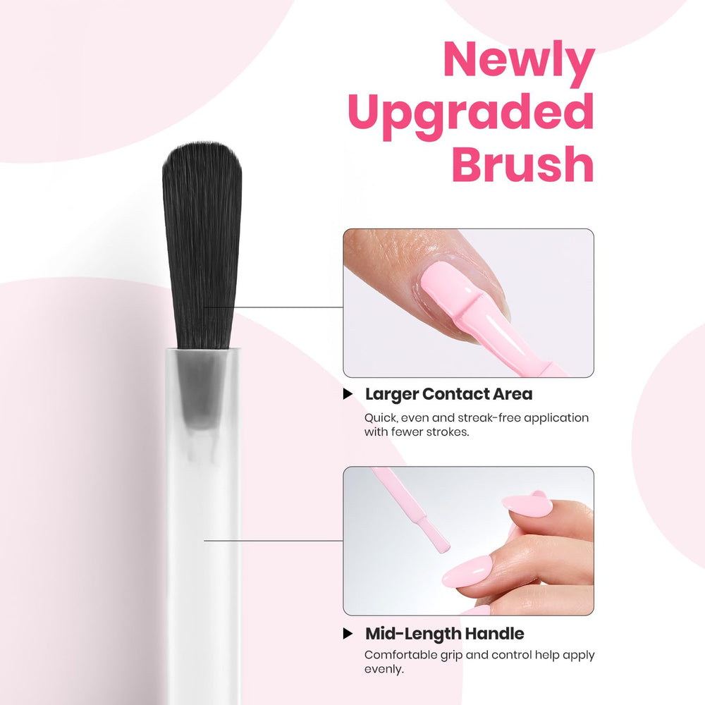 Beetles Gel Polish in a summer setting showing pastel pink nails complementing warm-weather outfits