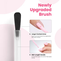 Beetles Gel Polish in a summer setting showing pastel pink nails complementing warm-weather outfits