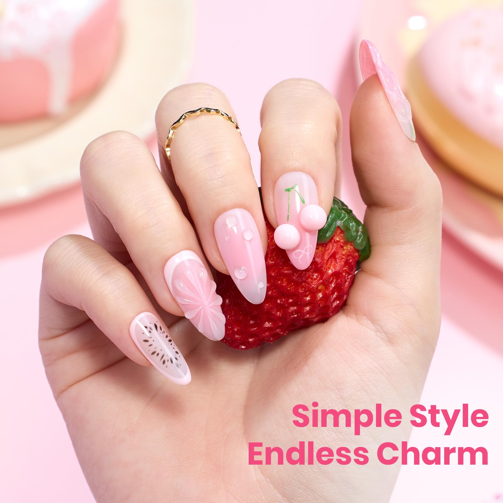 Beetles Gel Polish applied on nails during home manicure demonstrating glossy salon-like finish