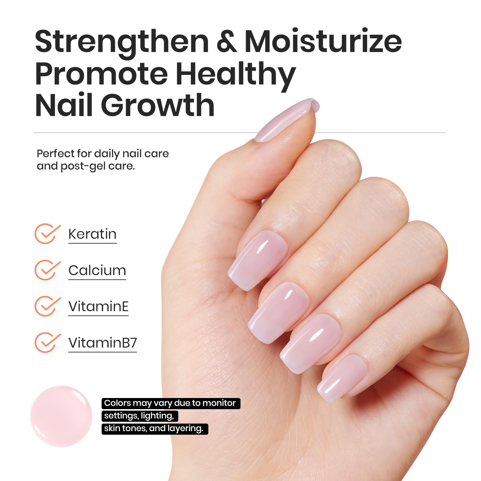 Beetles Gel Polish sculpted nail example demonstrating arch and extension strength