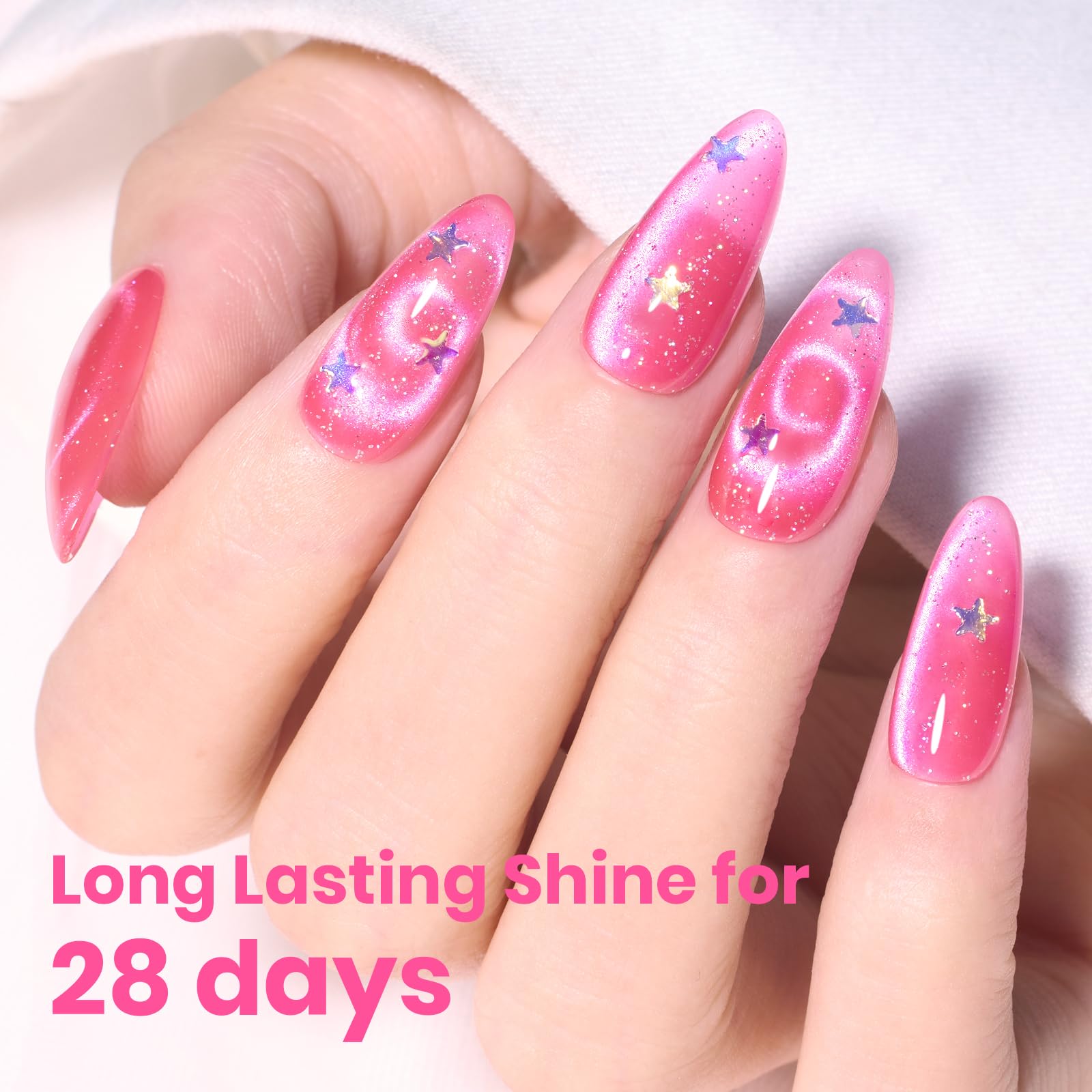 Beetles magnet effect close-up showing vivid cat eye shimmer for striking nails