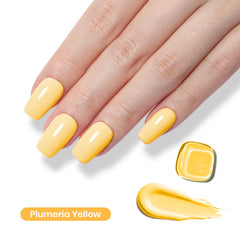 Beetles brush applying yellow polish demonstrating smooth even coverage