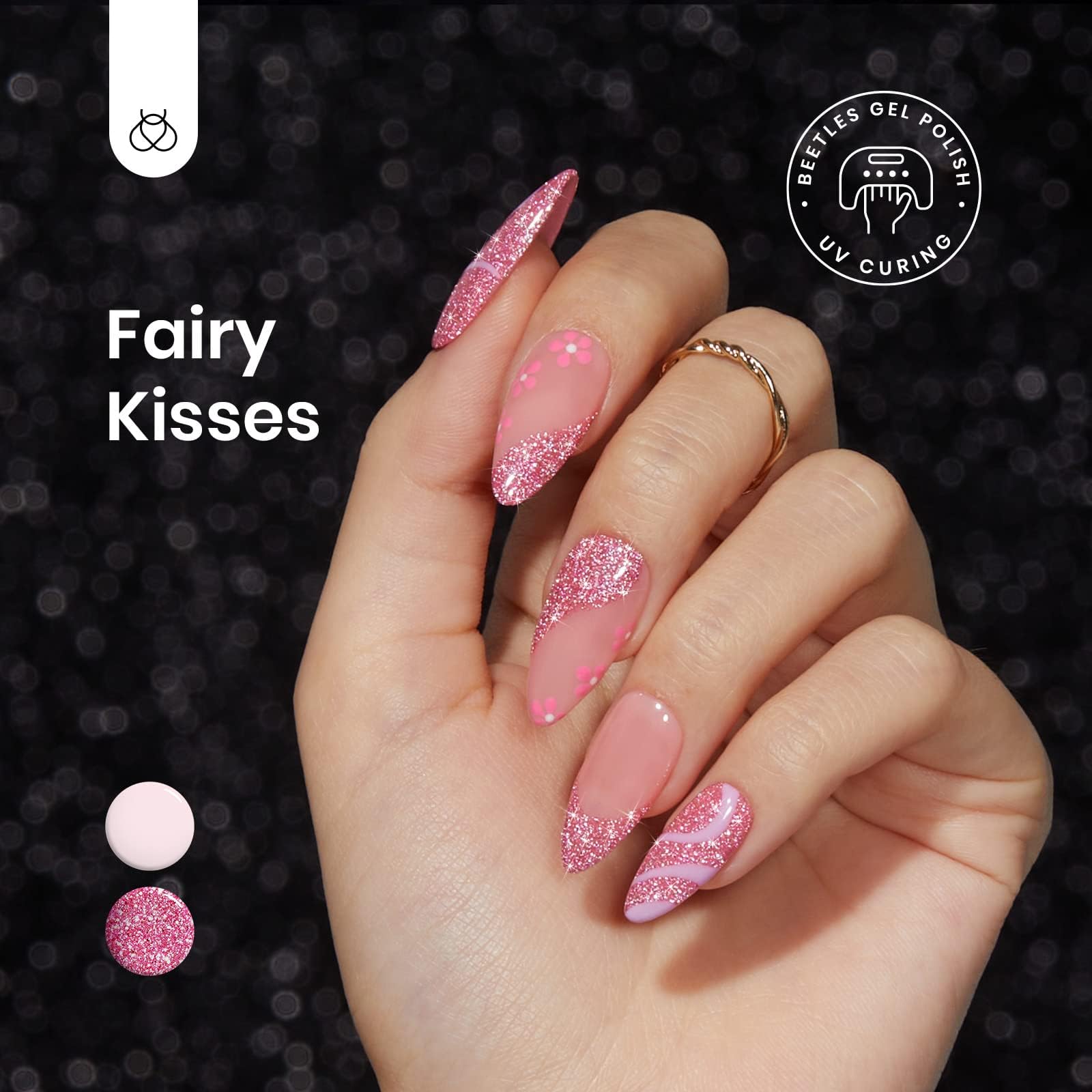 Beetles Gel Polish application brush stroke showing smooth viscous coverage benefit
