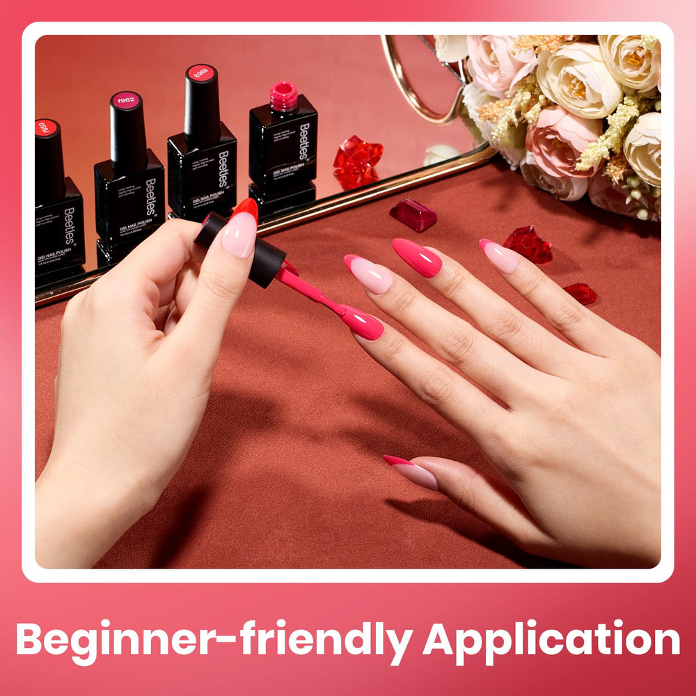 Beetles polish texture on nail showing glossy finish and salon-quality shine