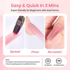 Beetles Gel Polish application on nails with spatula and brush showing effortless sculpting and control