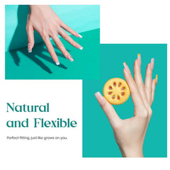 Beetles Gel Polish press-on demonstration with polish showcasing secure adhesion and finished look