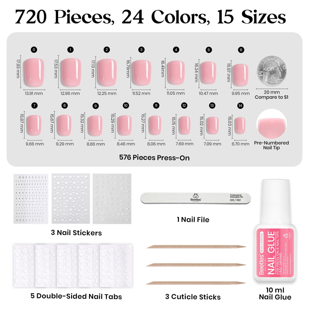 beetles press on nails being applied for quick salon-style results