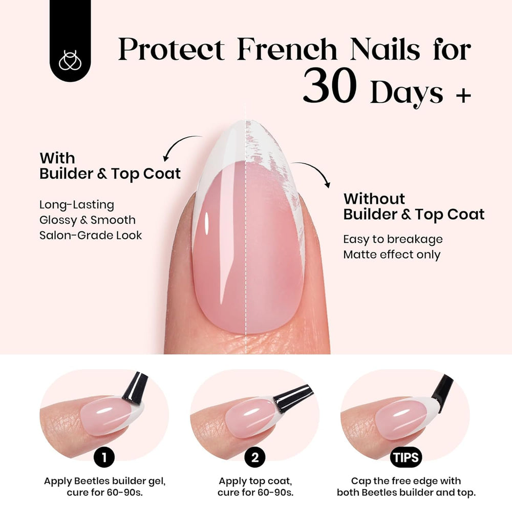 beetles demonstration of press-on nail application for easy salon look
