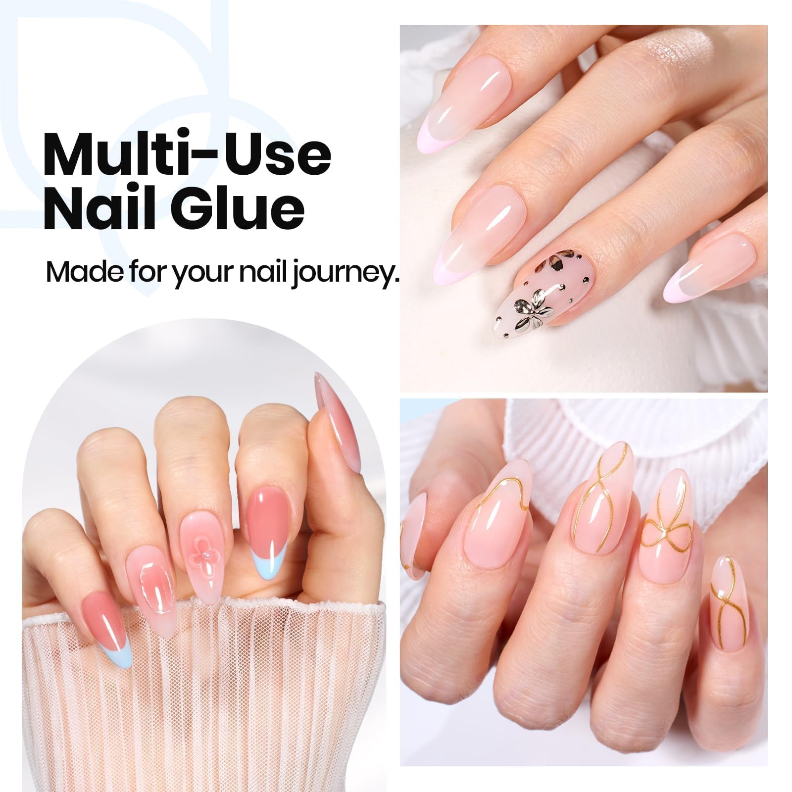 Beetles Gel Polish bonding clear press-on nails showing strong adhesion advantage