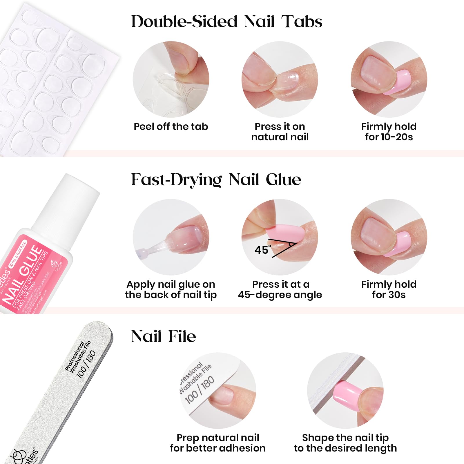 beetles stickers and details for DIY accents and manicure variety