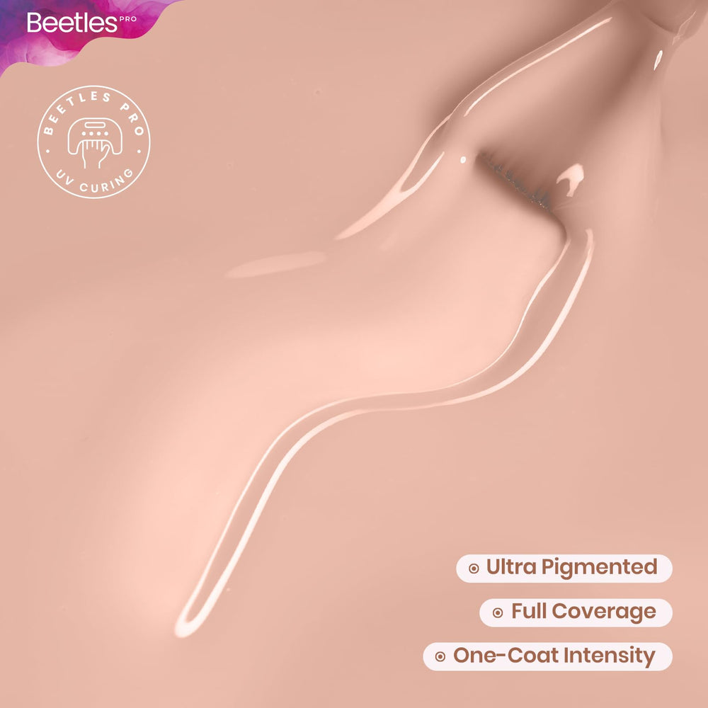 Beetles Gel Polish pouring texture to highlight self-leveling smooth application