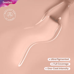 Beetles Gel Polish pouring texture to highlight self-leveling smooth application