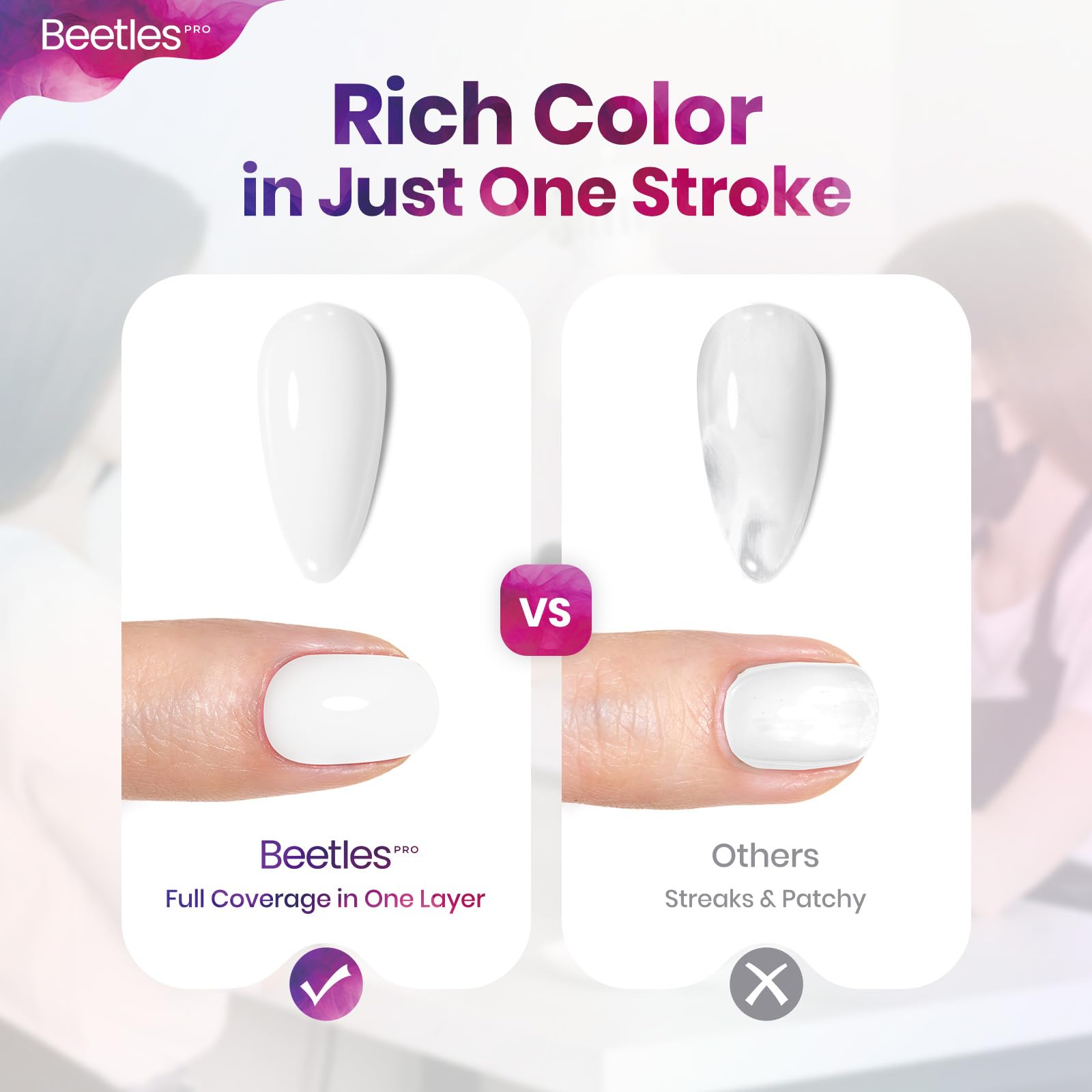 Beetles Gel Polish French manicure example illustrating crisp white tips and salon look