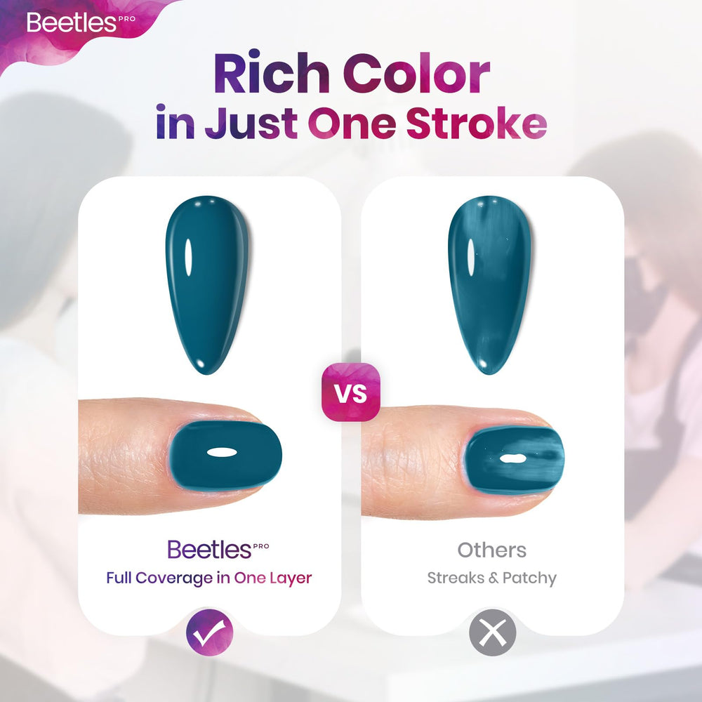 beetles Gel Polish cap and brush detail illustrating precise brush control and tidy edges