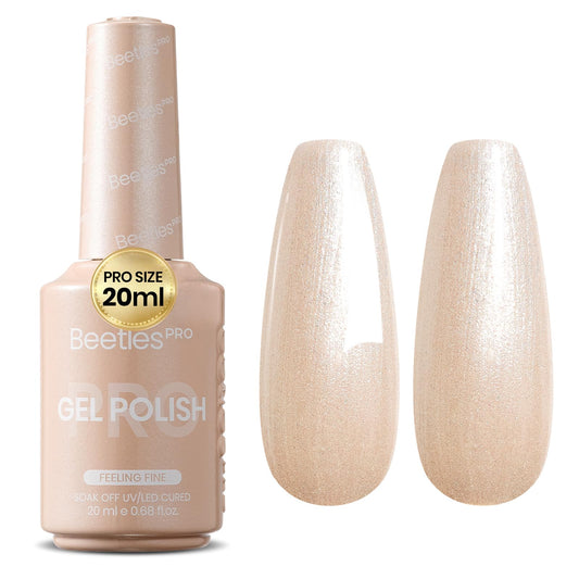 Beetles Pro front bottle showing champagne gold color and glossy benefit