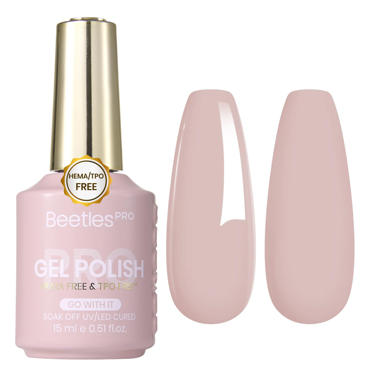 beetles Gel Polish front bottle showing shade and benefit of salon-ready color