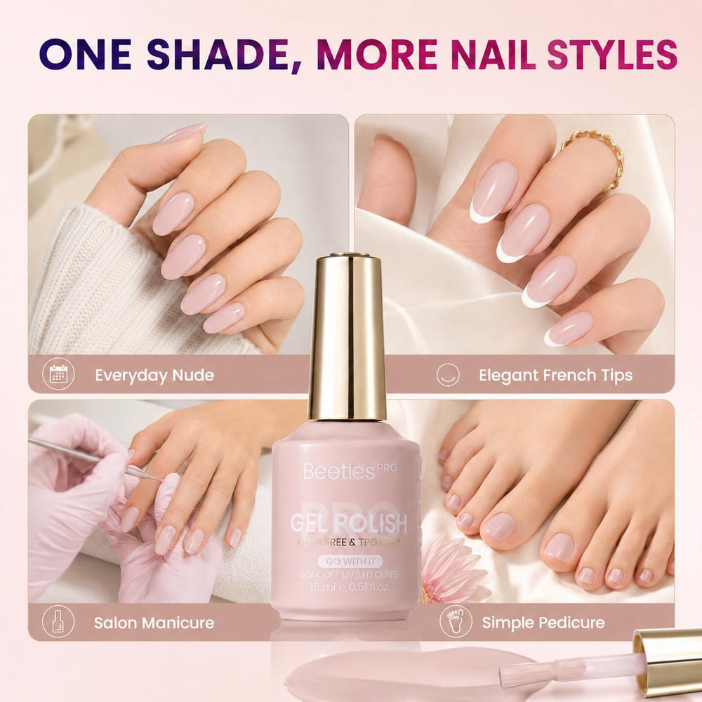 beetles Gel Polish bottle label close-up showing HEMA and TPO free benefit
