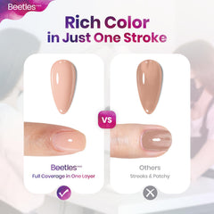 Beetles Gel Polish manicure on hands in lifestyle scene showing natural glow